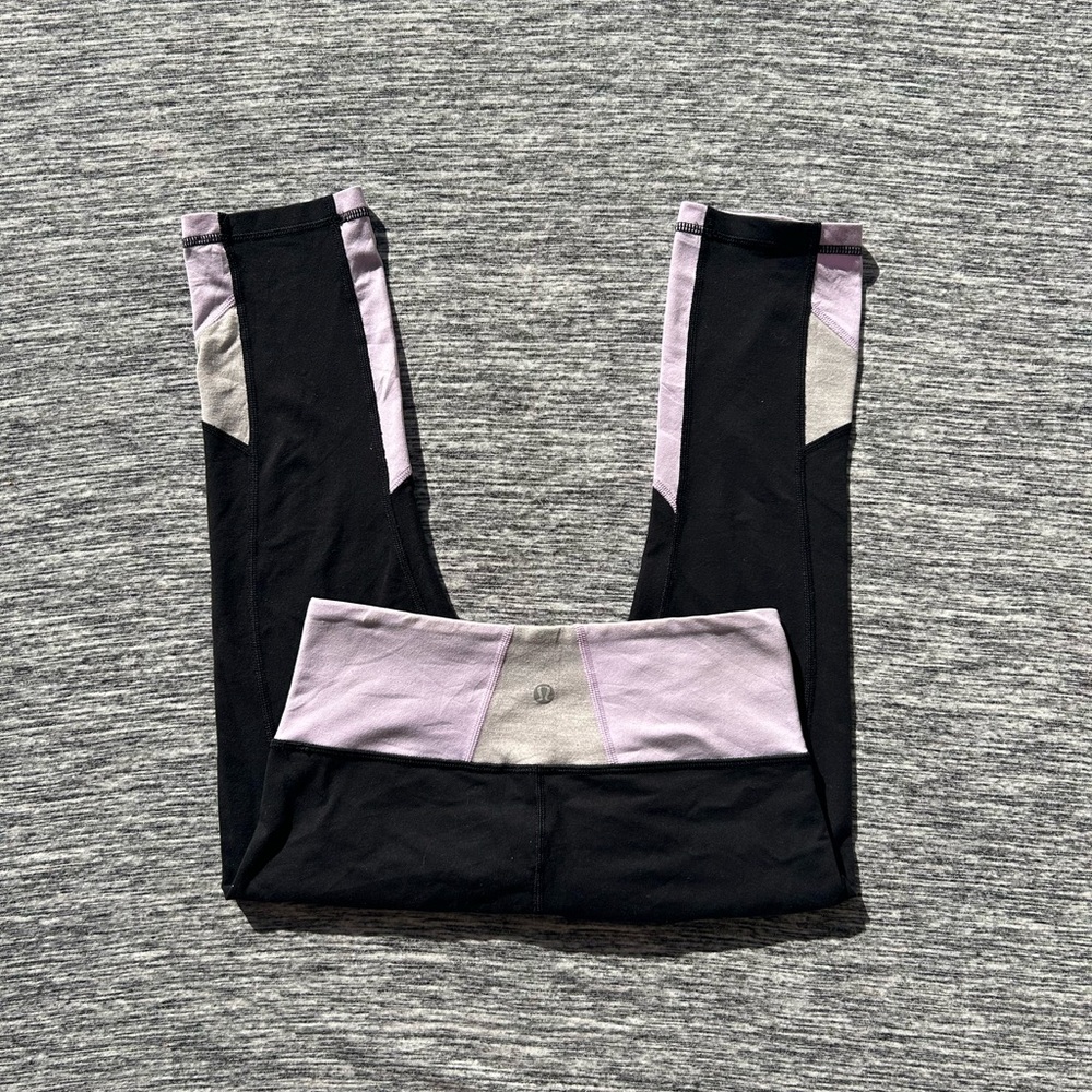 lululemon athletica Black and Purple Leggings